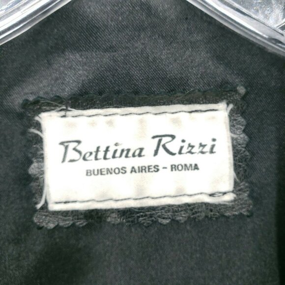 BETTINA RIZZI BUENOS AIRES ROMA Custom Made Black Leather Jacket Medium? - Picture 5 of 5